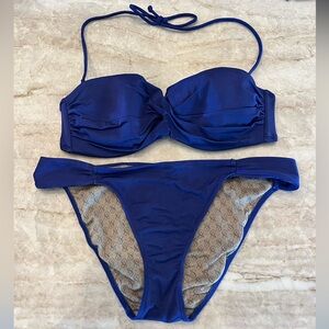 Victoria’s Secret Elegant Blue Women's Swimwear Bikini Set